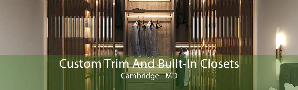 Custom Trim And Built-In Closets Cambridge - MD