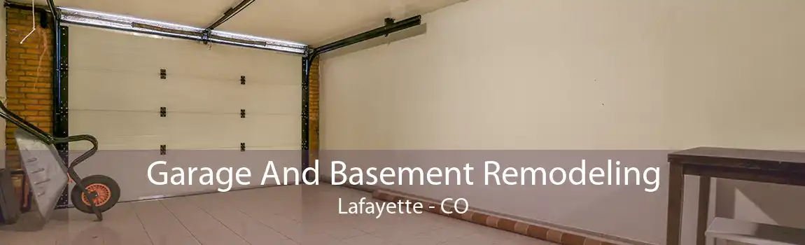 Garage And Basement Remodeling Lafayette - CO